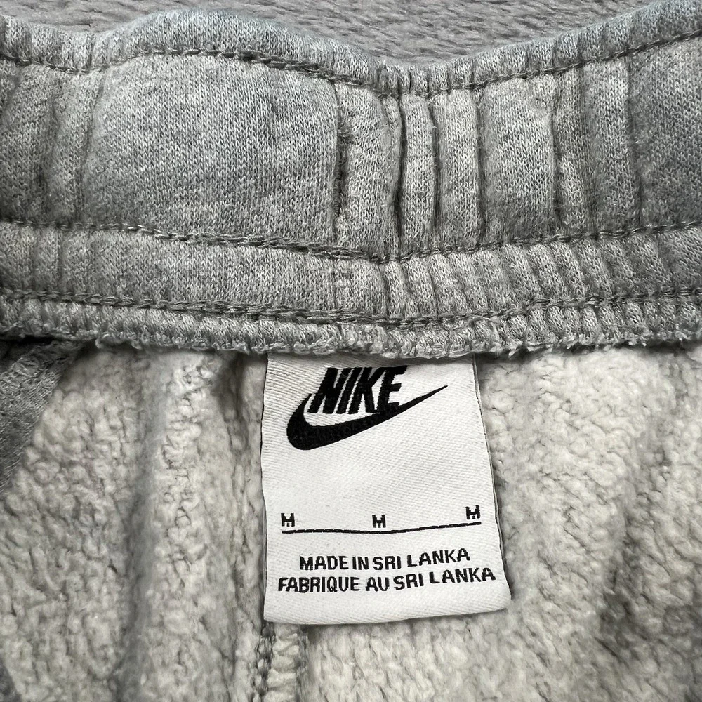 Nike Sweatpants Mens M Gray Joggers Fleece Pockets Drawstring Gym Athleisure